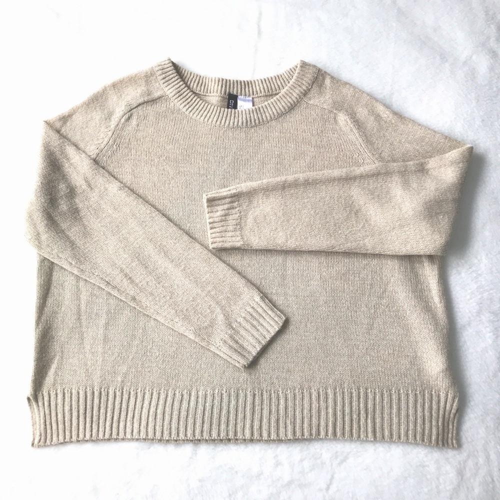 Divided Cream Crew Neck Sweater